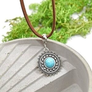 Round Boho Turquoise Necklace